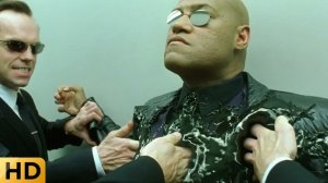 Нео и Морфиус против Смита в узком коридоре. Матрица: Перезагрузка