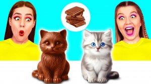 Челлендж. Шоколадная Еда vs Настоящая еда # Смешные Ситуации и Неудачи от DaZaZa Challenge