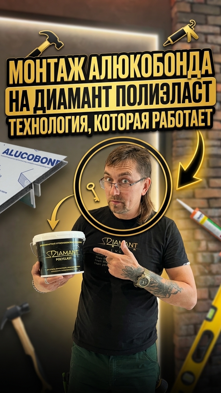 Монтаж Алюкобонда на Диамант Полиэласт: технология, которая работает.