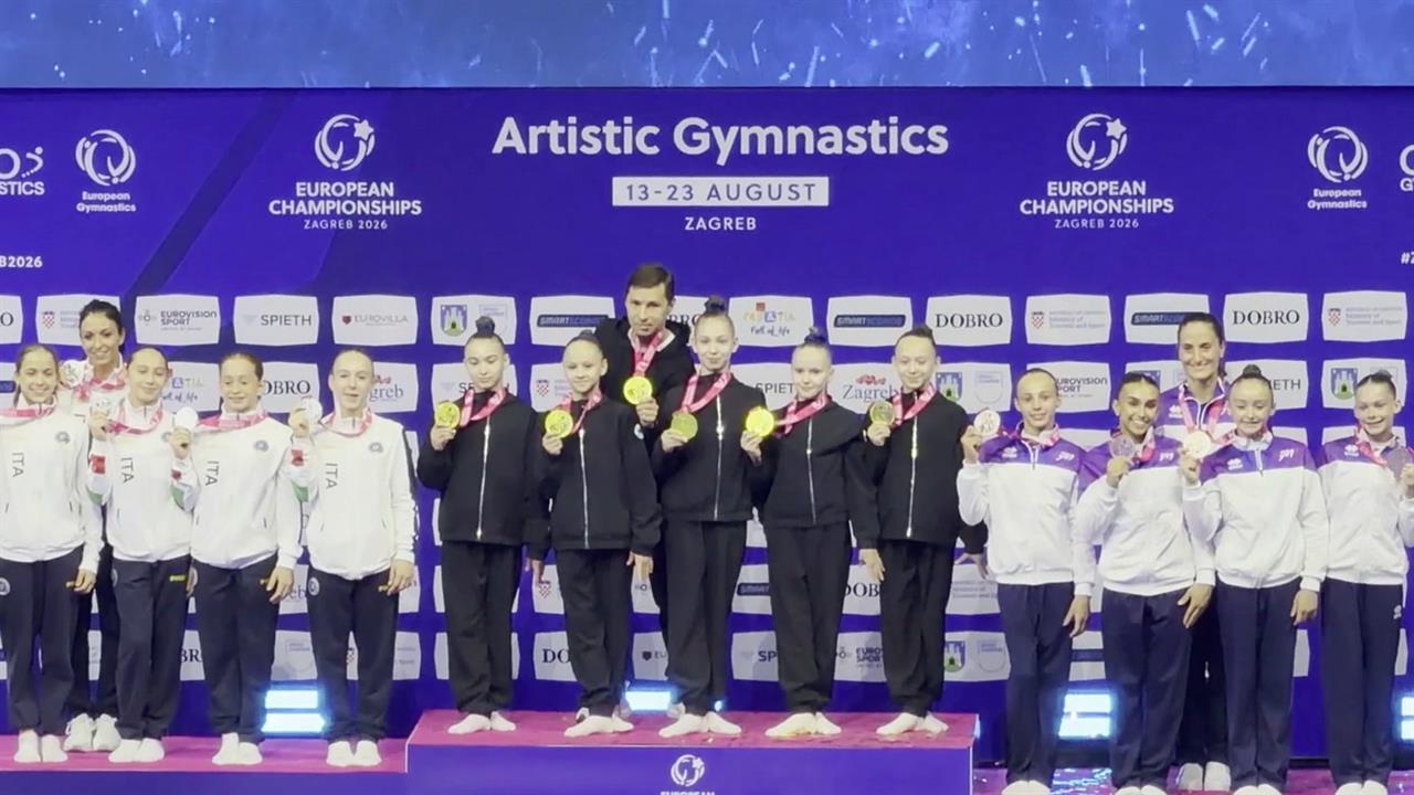 Юниоры триумфально выступают на Чемпионате Европы по спортивной гимнастике.