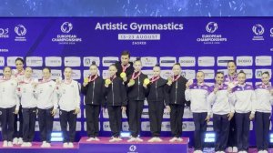 Юниоры триумфально выступают на Чемпионате Европы по спортивной гимнастике.