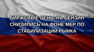 Биржевые цены на бензин снизились на фоне мер по стабилизации рынка