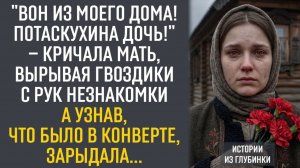 «Вон из моего дома! Потаскухина дочь!» - кричала мать, вырывая гвоздики с рук незнакомки. А узнав...