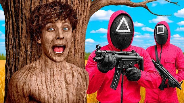А4 - Экстремальные КАМУФЛЯЖНЫЕ ПРЯТКИ в Игре в Кальмара !