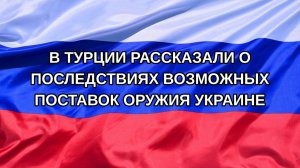 |Н. РФ| В Турции рассказали о последствиях возможных поставок оружия Украине