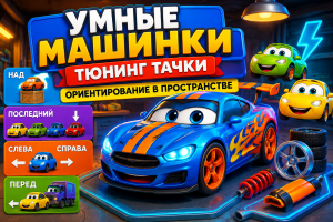 Умные машинки: тюнинг тачки — развивающий мультфильм об ориентировании в пространстве