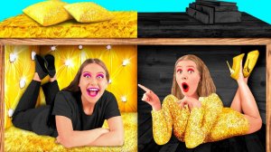 Секретный Домик Под Кроватью # Богатая vs Бедная Смешные Моменты от Fun Challenge