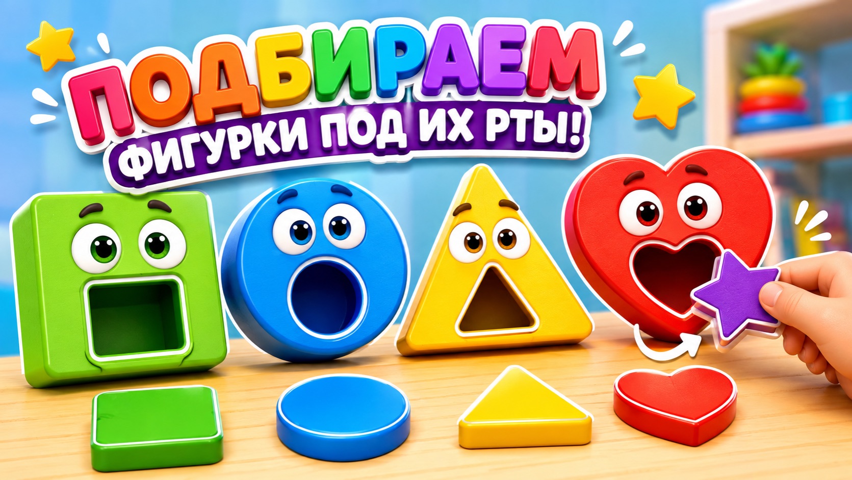 ПОДБИРАЕМ ФИГУРКИ ПОД ИХ РТЫ 👄 ВИДЕО ДЛЯ ДЕТЕЙ РАЗВИВАШКА! 👶 #Детям #Фигурки