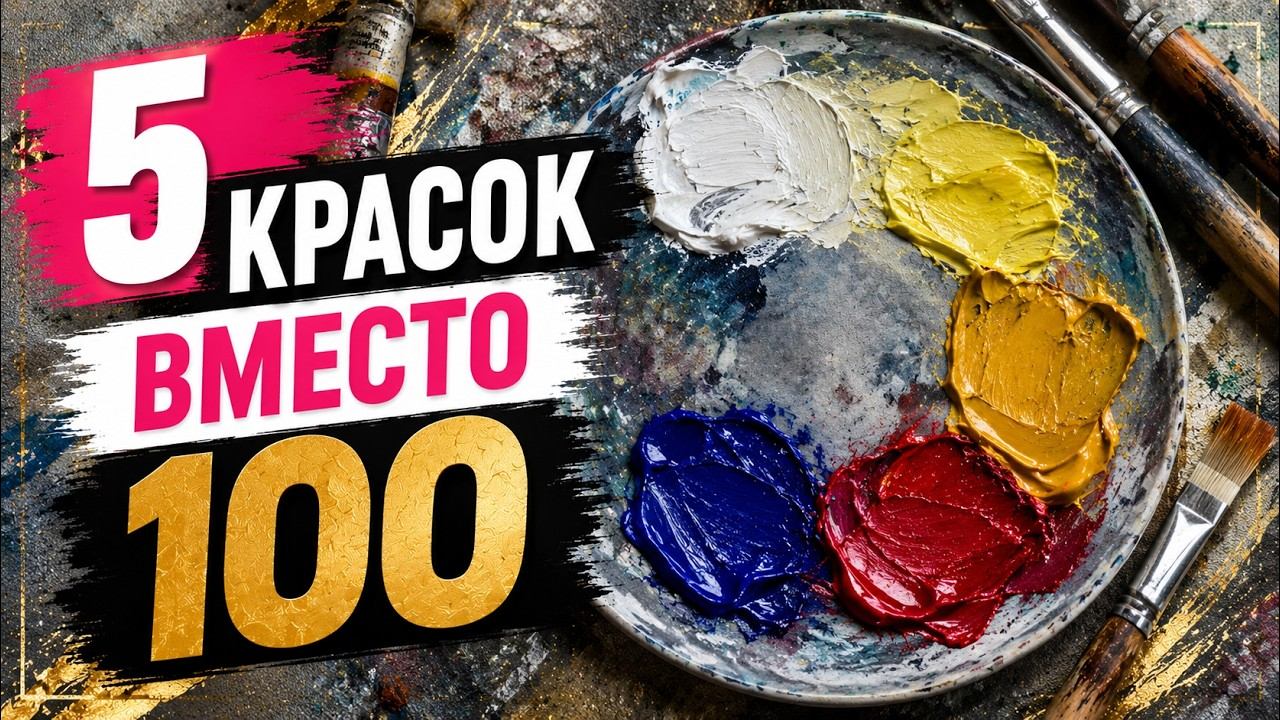 Как из 5 красок получить сотни оттенков. Показываю на практике