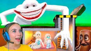 СТРОЮ БУНКЕР, ЧТОБЫ ЗАЩИТИТЬ МАЛЫША АЛЁНУ ОТ МОНСТРА в ROBLOX!