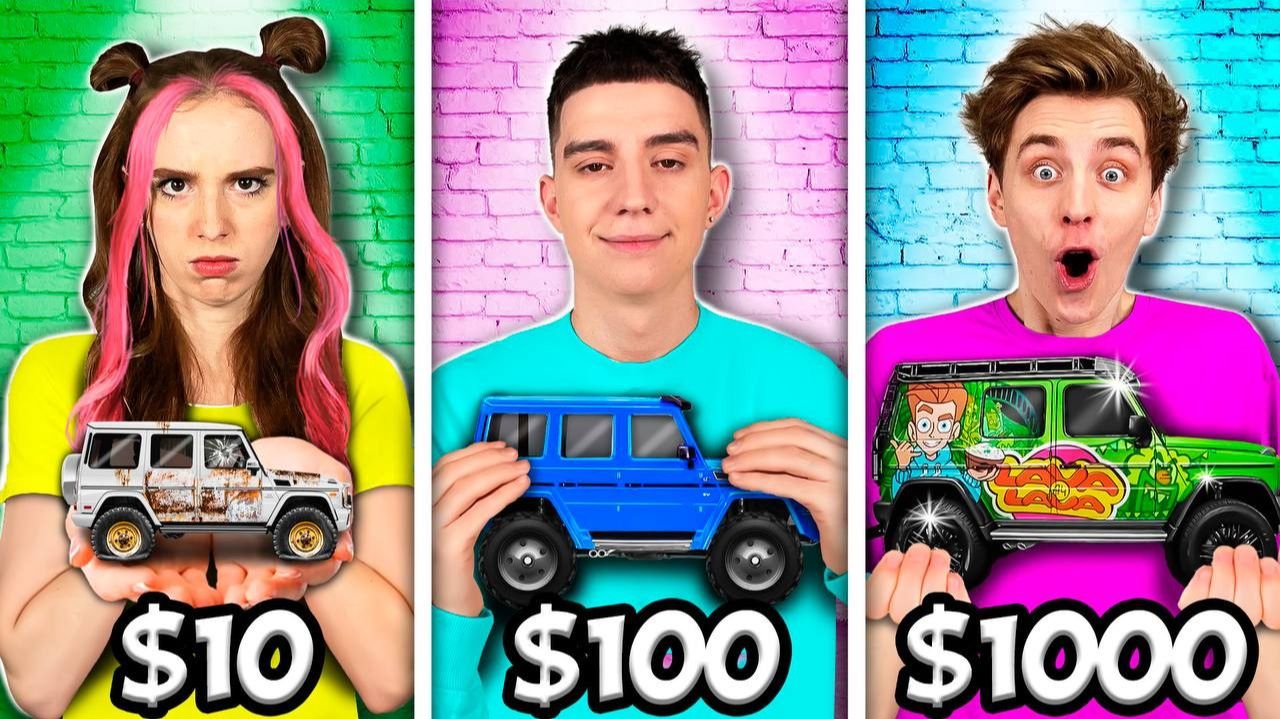 Игрушечный ГЕЛИК за 10$ Vs 100$ Vs 1000$ Челлендж ! А4