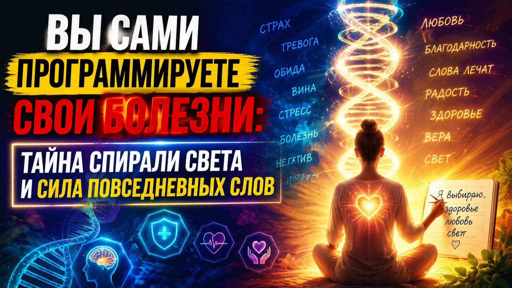 Вы сами программируете свои болезни. Спирали света и сила слов.