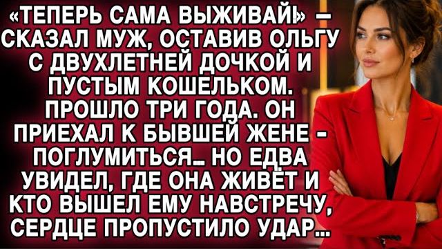 «ТЕПЕРЬ САМА ВЫЖИВАЙ!» — СКАЗАЛ МУЖ… НО ЧЕРЕЗ 3 ГОДА, УВИДЕВ ОЛЬГУ, ОН ПОБЛЕДНЕЛ