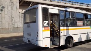 Автобус ПАЗ-320412-04 «Вектор» (CP CS) следует по маршруту 576к(Королёв-Москва)