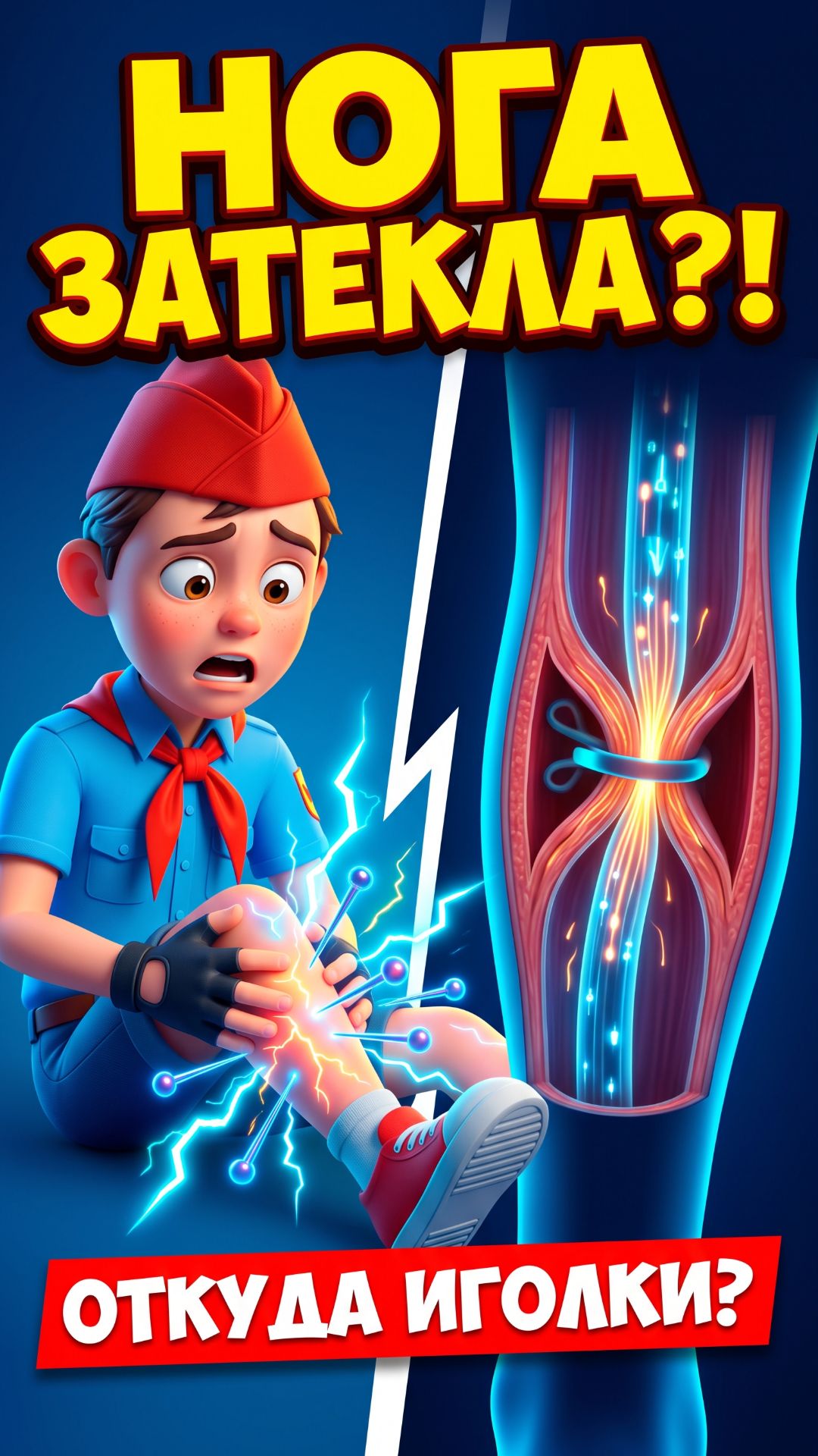 Почему отсиженная нога колется «иголками»? Главный миф об онемении! ⚡️🦵