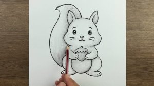 Как легко нарисовать милую белку карандашом — пошаговый урок рисования для начинающих.