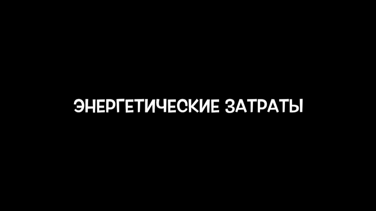 Энергетические затраты.