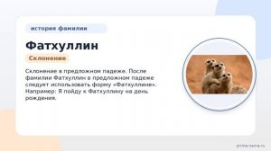 Фамилия Фатхуллин: происхождение, значение и склонение