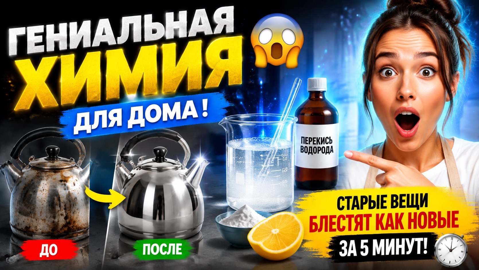 ГЕНИАЛЬНАЯ ХИМИЯ ДЛЯ ДОМА! 😱 СТАРЫЕ ВЕЩИ БЛЕСТЯТ КАК НОВЫЕ ЗА 5 МИНУТ!