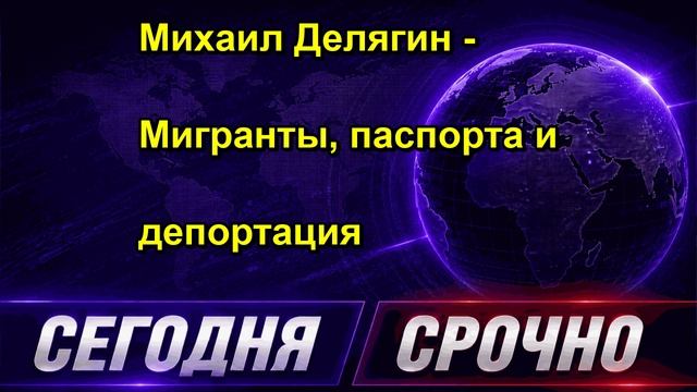 Михаил Делягин Мигранты, паспорта и депортация