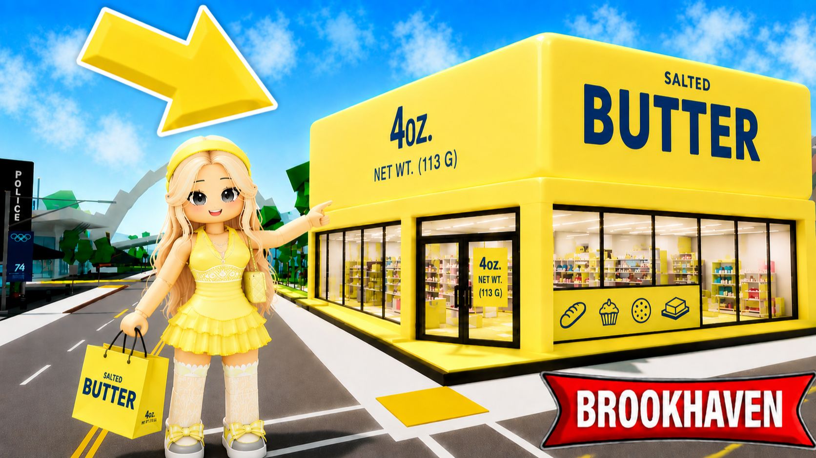 Я ПОСТРОИЛА ДОМ СКВИШ BUTTER 💛 в РОБЛОКС Brookhaven RP 🏡