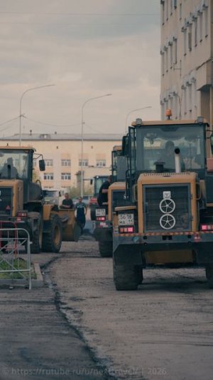 Грандиозная укладка асфальта в Воркуте