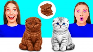 Челлендж. Шоколадная Еда vs Настоящая еда # Фантастические Лайфхаки с Едой