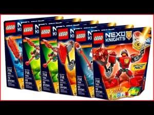 Сборка всех боевых костюмов LEGO Nexo Knights 2017
