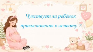 Чувствует ли ребёнок прикосновения к животу ?