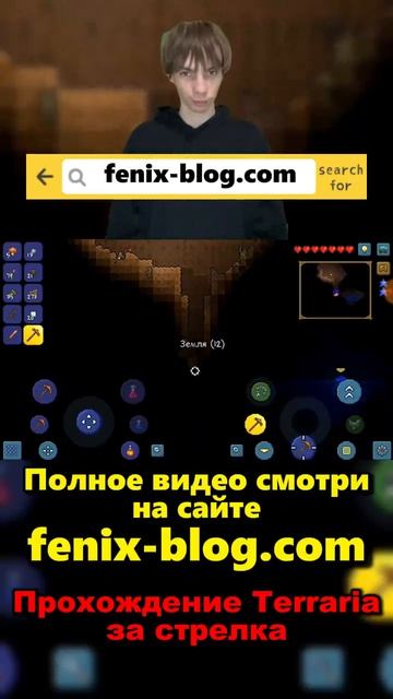 Прохождение игры Terraria от Феникса (FENIX) смотреть можно на сайте Https://fenix-blog.com