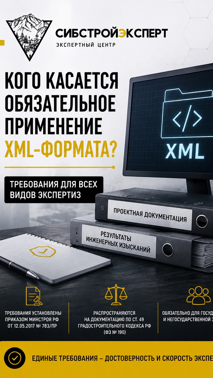 Кого касается обязательное применение XML-формата? 