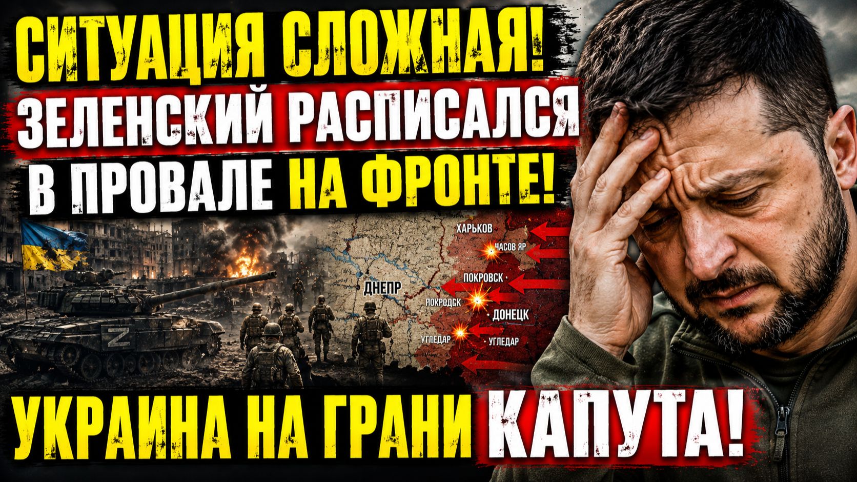 Ситуация сложная Зеленский расписался в провале на.фронте!Украина на Грани КАПУТА!