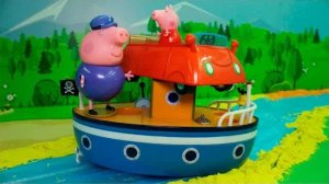 Видео про игрушки свинка Пеппа - Катание на машинке! Игрушечные мультики про машинки для д