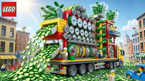 Я построил ГИГАНТСКИЙ станок из LEGO, который нарезает 1 000 000 огурцов 🥒