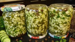 Маринованные огурцы кубиками для салатов на зиму. Заготовка для оливье, винегрета и рассольника