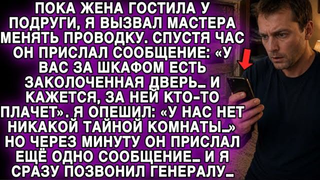 МАСТЕР НАШЁЛ ЗА ШКАФОМ ТАЙНУЮ ДВЕРЬ… А СЛЕДУЮЩЕЕ СООБЩЕНИЕ ЗАСТАВИЛО МЕНЯ ЗВОНИТЬ ГЕНЕРАЛУ