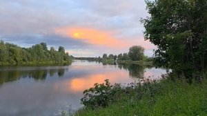 Красивый вечер после дождя. Река Шуя.