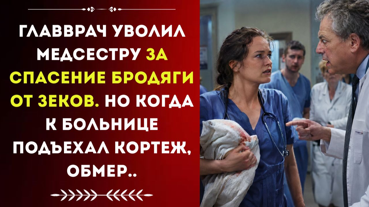 Главврач уволил МЕДСЕСТРУ за спасение БРОДЯГИ от зеков. Истории из жизни. Аудиорассказ.