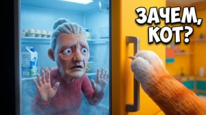 КОТ запер БАБКУ В ХОЛОДИЛЬНИКЕ