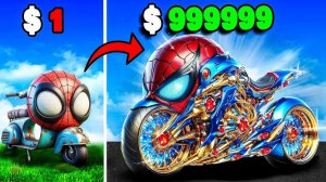 Мотоцикл ЧЕЛОВЕКА-ПАУКА от 1 до 1 000 000 долларов в GTA 5