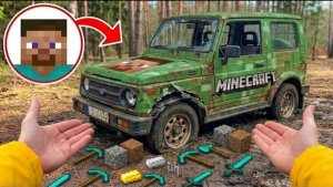 Запуск и тест-драйв заброшенной машины Стива из Minecraft | Вид от первого лица: попытка завести