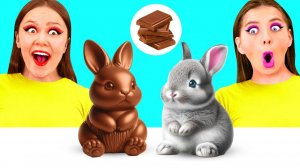Челлендж. Шоколадная Еда vs Настоящая еда # Потрясающие Кухонные Лайфхаки от Fun Challenge