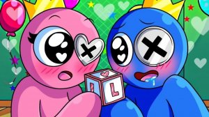 ХАГГИ ВАГГИ - СИНИЙ ВЛЮБИЛСЯ!  Poppy PlaytimeRainbow Friends - Анимации на русском