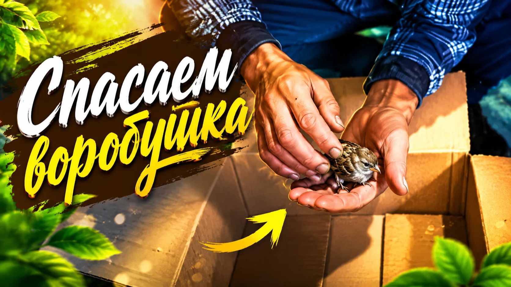 Спасаем воробушка🐦