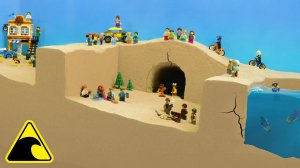 Апокалипсис наводнения: цунами разрушает город Lego