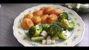 Салат с брокколи и жареный картофель! Домашняя еда Кухня Рецепты  #еда