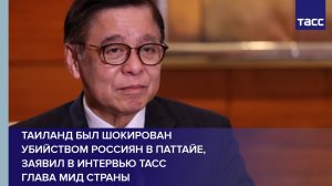 Таиланд был шокирован убийством россиян в Паттайе, заявил в интервью ТАСС  глава МИД страны