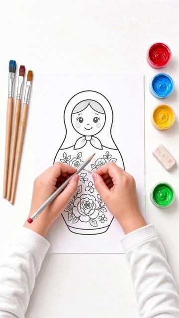 How To Draw A Matryoshka Doll 🎨 | Easy Drawing Tutorial For Kids