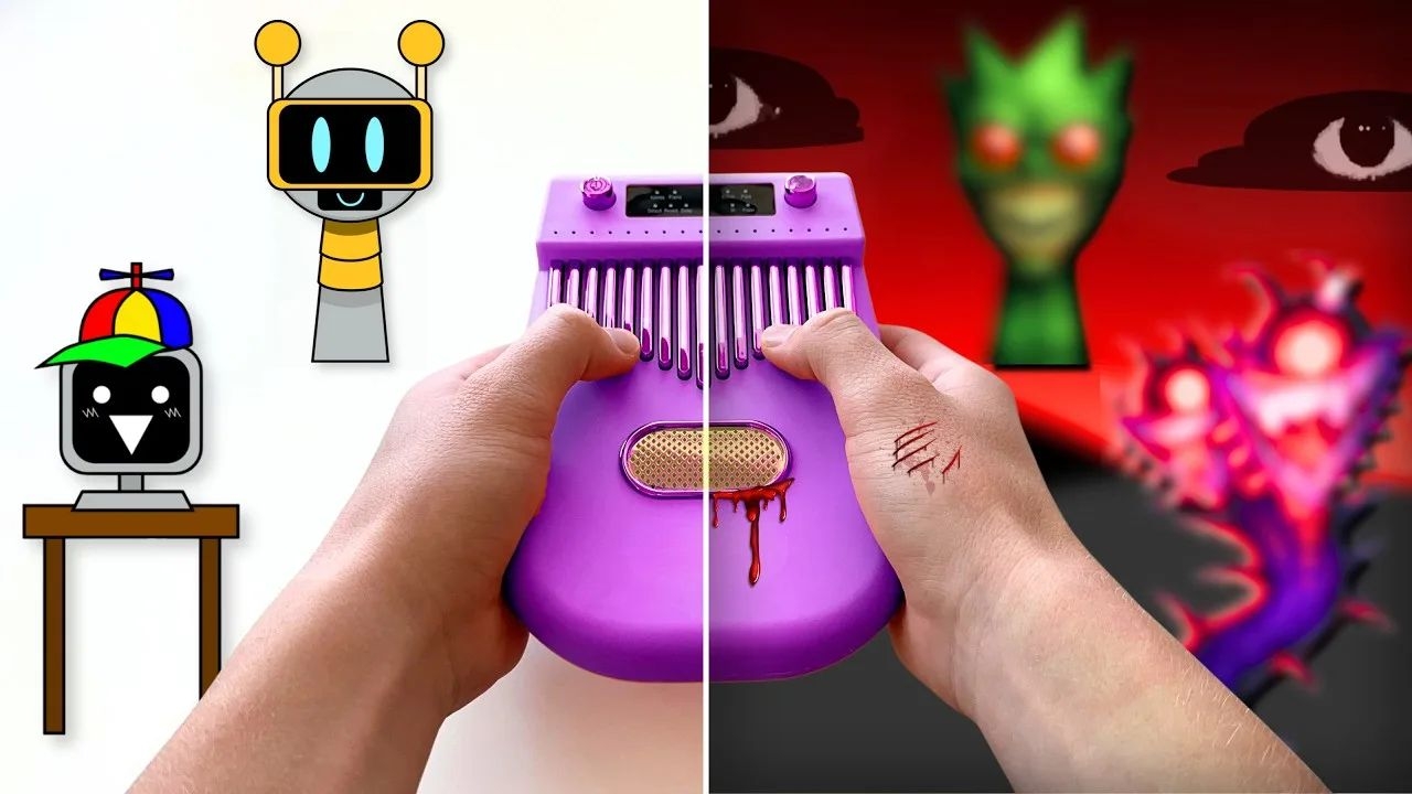 спрунки Sprunki ФАЗА 1 - 20 но Челик играет их музыку на реальных музыкальных инструментах 🔥