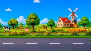 5 игрушечных автомобилей на весёлой ферме | Красочная история автомобилей для детей